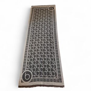 Light & Dark Gray Patterned Scarf